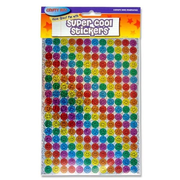 **Super Cool Holographic Stickers - Small Smiley - ABC School Supplies