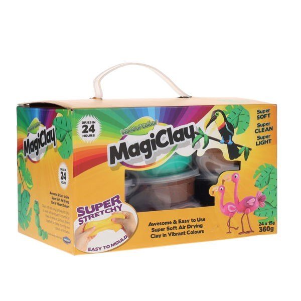 Super Stretchy Magic Clay 24 x 15g Tubs - ABC School Supplies