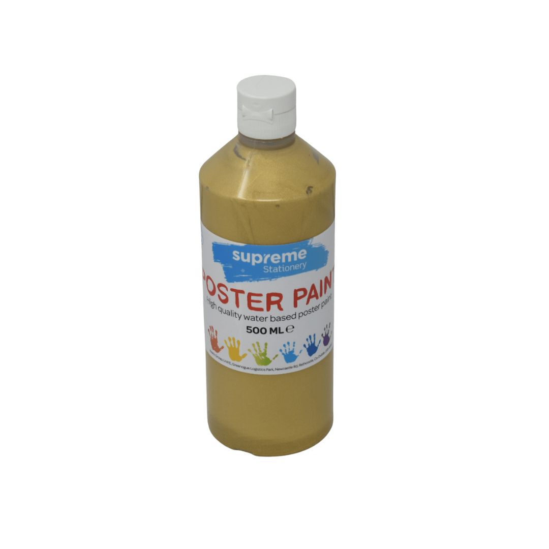 Supreme 500ml Bottle Poster Paint - Gold - ABC School Supplies