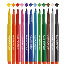 **Swash Colouring Pens Komfigrip Broad Tip - Assorted Pack of 12 - ABC School Supplies