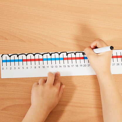 **Table Top Number Lines - 0 To 50 - Pack Of 10 - ABC School Supplies