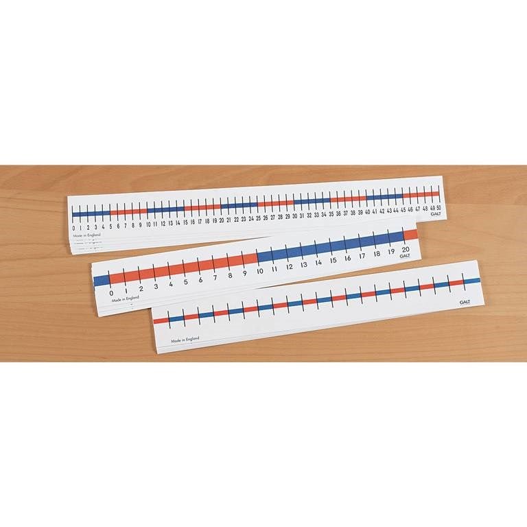 **Table Top Number Lines - 0 To 50 - Pack Of 10 - ABC School Supplies