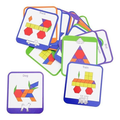 Tangram Magnetic Activity Set 144pcs plus Magnetic Whiteboard) - ABC School Supplies