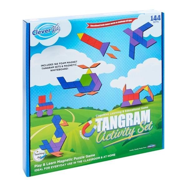 Tangram Magnetic Activity Set 144pcs plus Magnetic Whiteboard) - ABC School Supplies