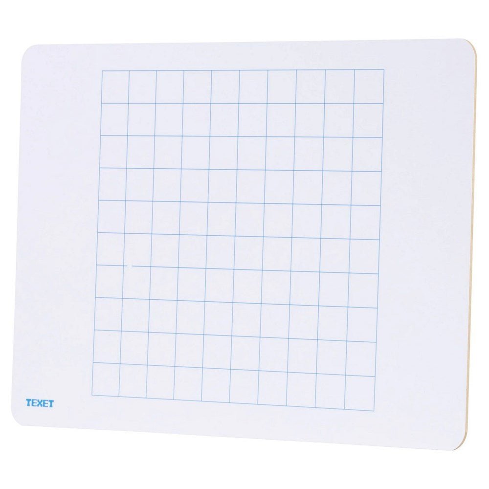 **Texet A4 Rigid Maths 100 Square Grid Whiteboard Pack of 5 - ABC School Supplies