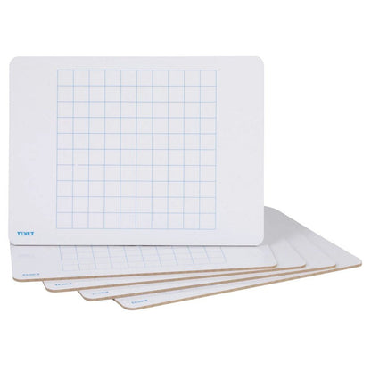 **Texet A4 Rigid Maths 100 Square Grid Whiteboard Pack of 5 - ABC School Supplies