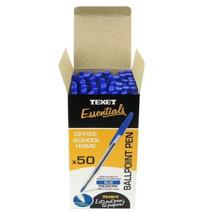 **Texet Economy Ballpoint Pen Blue Pack of 50 - ABC School Supplies