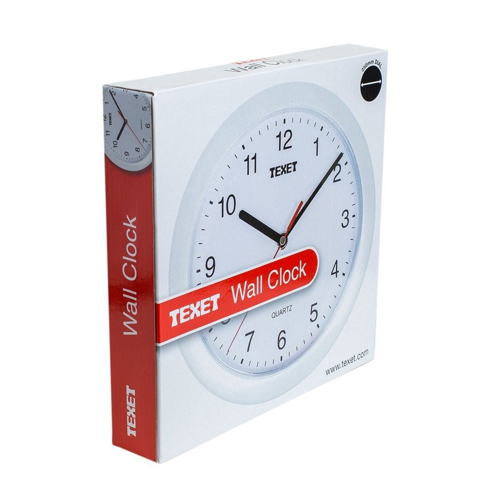 **Texet Indoor Wall Clock - ABC School Supplies