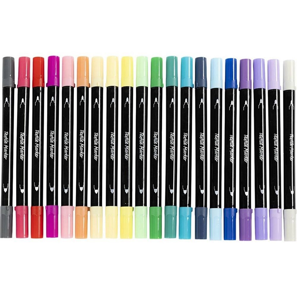 Textile Markers Pastel Pack of 20 - ABC School Supplies