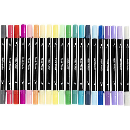 Textile Markers Pastel Pack of 20 - ABC School Supplies
