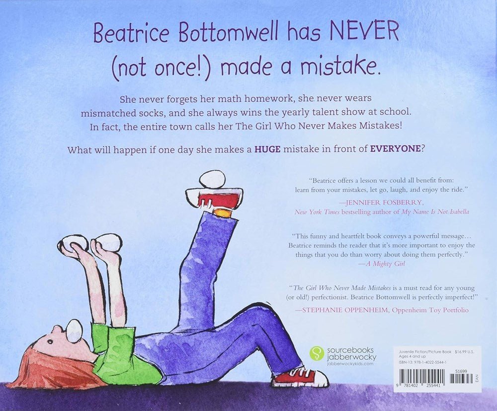 The Girl Who Never Made Mistakes: A Growth Mindset Book For Back To School For Kids - ABC School Supplies