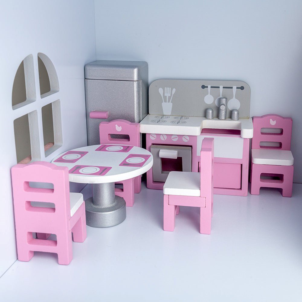 Tidlo Wooden Dolls House Bundle - ABC School Supplies