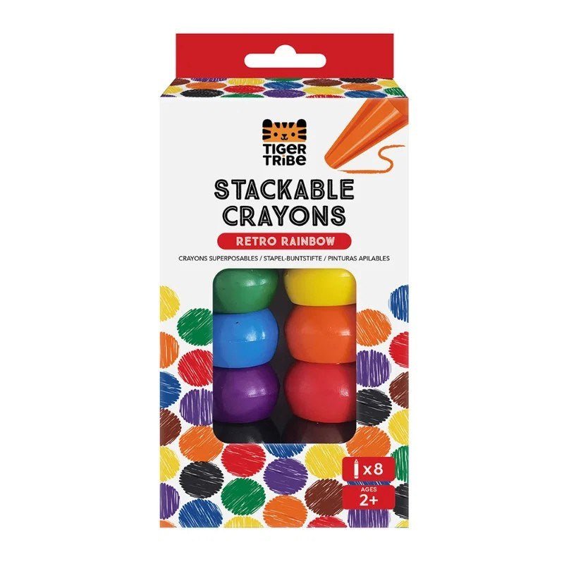 Tiger Tribe Stackable Crayons - Retro Rainbow - ABC School Supplies