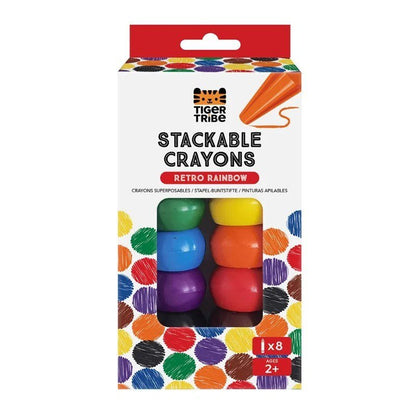 Tiger Tribe Stackable Crayons - Retro Rainbow - ABC School Supplies