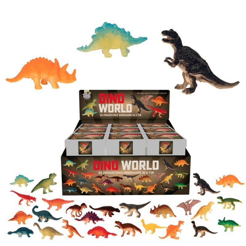 **Tin of 25 Dinosaurs - ABC School Supplies