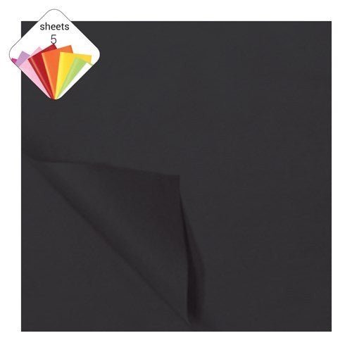 Tissue Paper (5 Sheets) - Black - ABC School Supplies