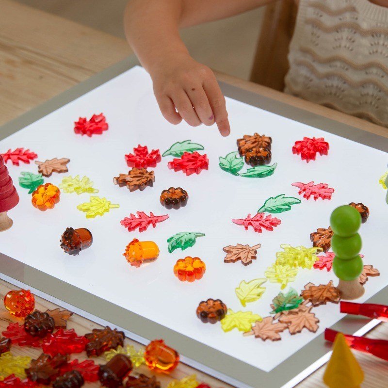 Translucent Colour Leaves & Seeds - 120 Pack - ABC School Supplies
