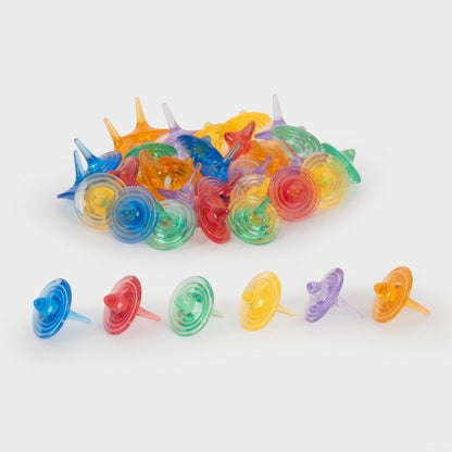 Translucent Colour Spinners - 36 Pack - ABC School Supplies