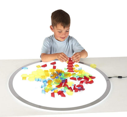 Translucent Hollow Pattern Blocks Pack of 180 - ABC School Supplies
