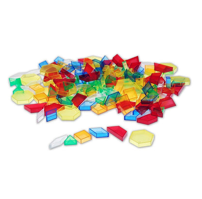 Translucent Hollow Pattern Blocks Pack of 180 - ABC School Supplies