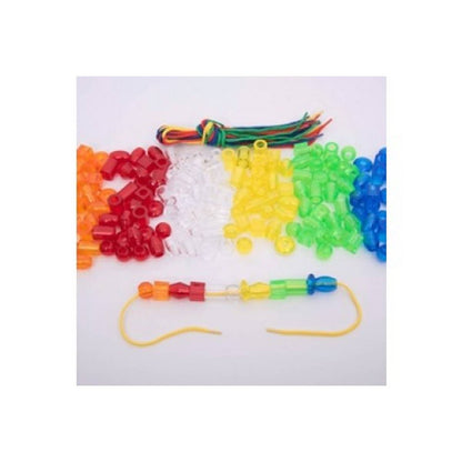 **Translucent Jumbo Lacing Beads - Pack Of 180 + 12 Laces - ABC School Supplies