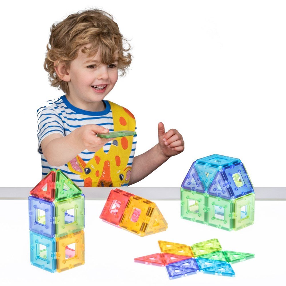 Translucent Polydron Kindermag Set (48 Pieces) - ABC School Supplies