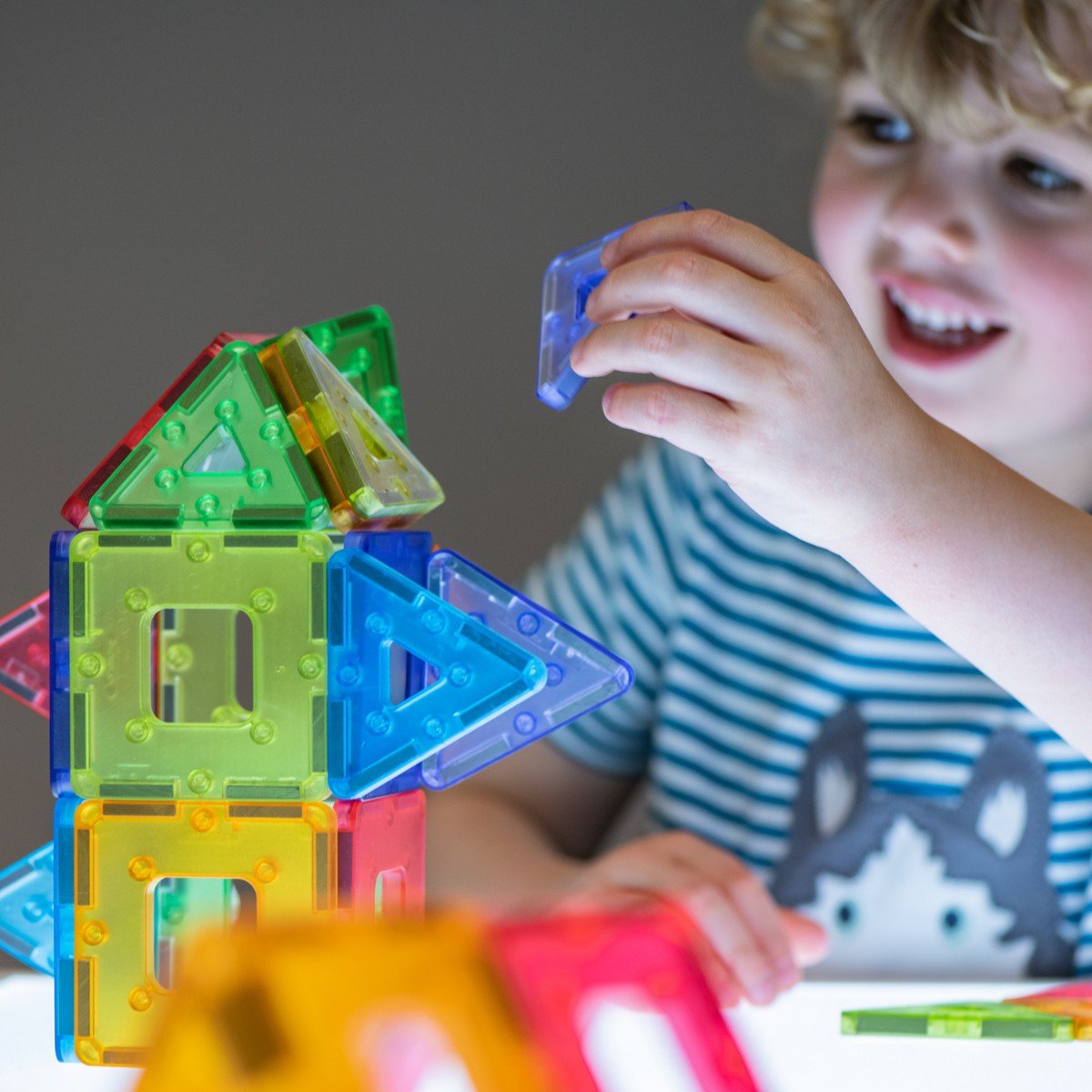 Translucent Polydron Kindermag Set (48 Pieces) - ABC School Supplies
