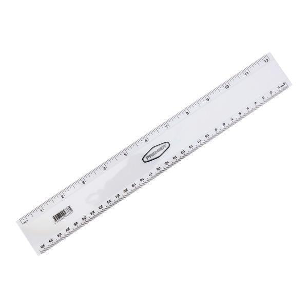 Transparent Ruler 12"/30cm - ABC School Supplies