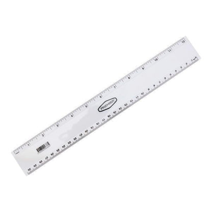 Transparent Ruler 12"/30cm - ABC School Supplies