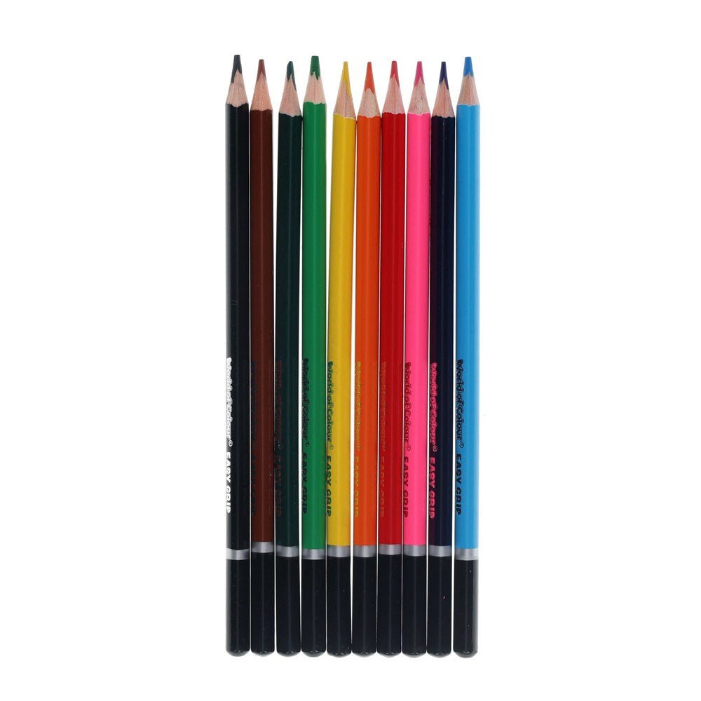 Triangular Junior Easy Grip Colouring Pencils Pack of 10 - ABC School Supplies