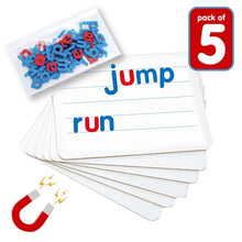 UFLI Magnetic Dry Erase Boards with Colour - Coded Magnetic Letters - 5 Student Pack - ABC School Supplies