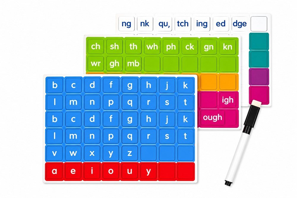 UFLI Magnetic Letter Tiles 142pcs - 5 Student Pack - ABC School Supplies