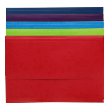 Universal A4 Cardboard Document Wallets Pack of 5 - ABC School Supplies
