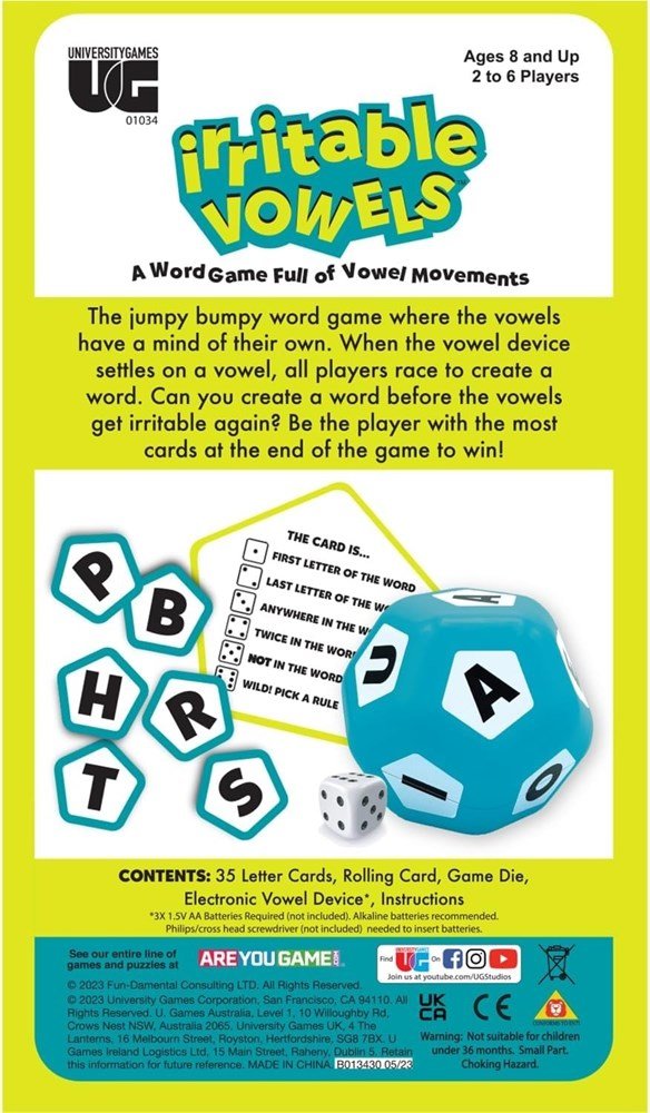 **University Games Irritable Vowels - ABC School Supplies