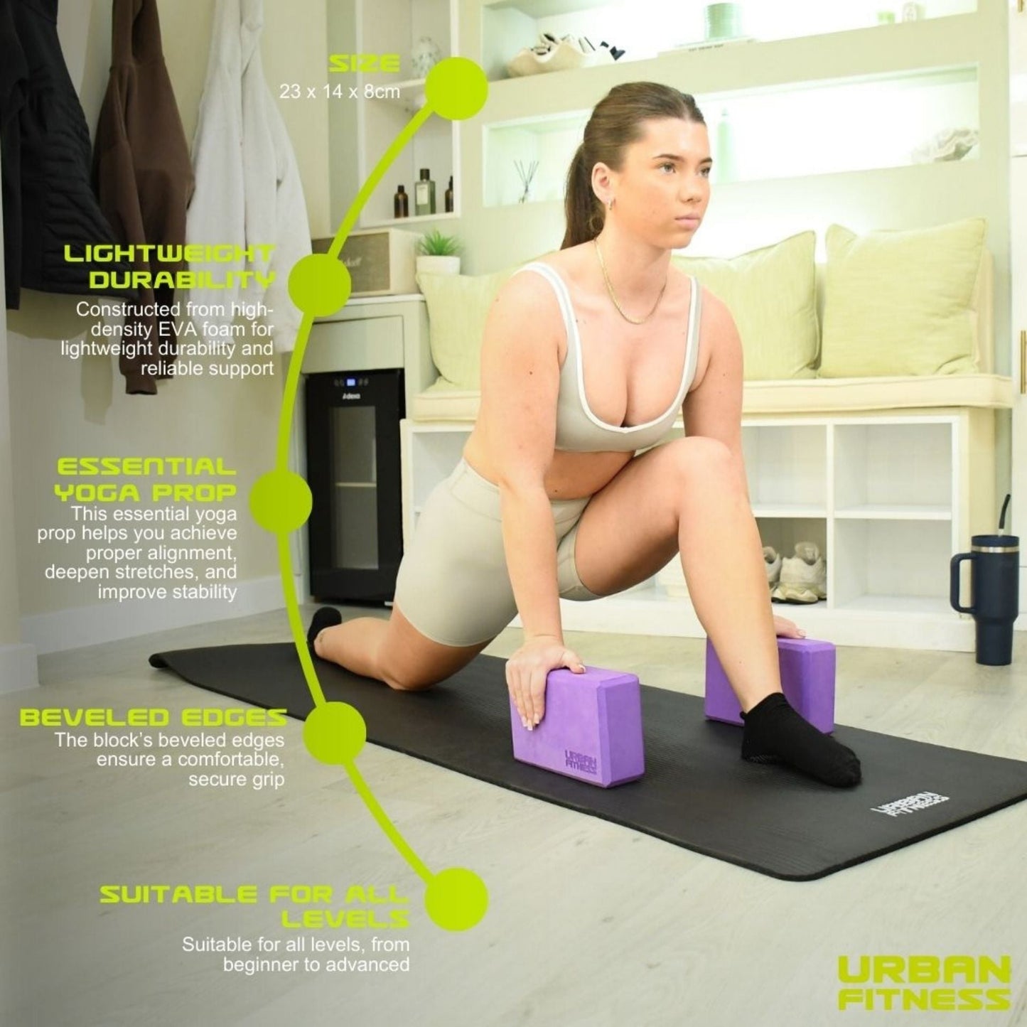 Urban Fitness Yoga Brick (Pair) - ABC School Supplies