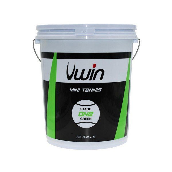 Uwin Stage 1 Green Tennis Balls - Bucket Of 72 Balls - ABC School Supplies