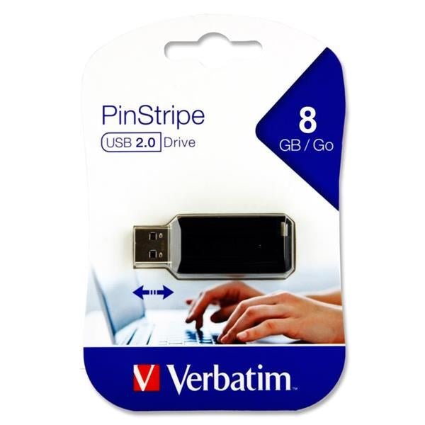 Verbatim Pinstripe Usb Drive - 8Gb - ABC School Supplies
