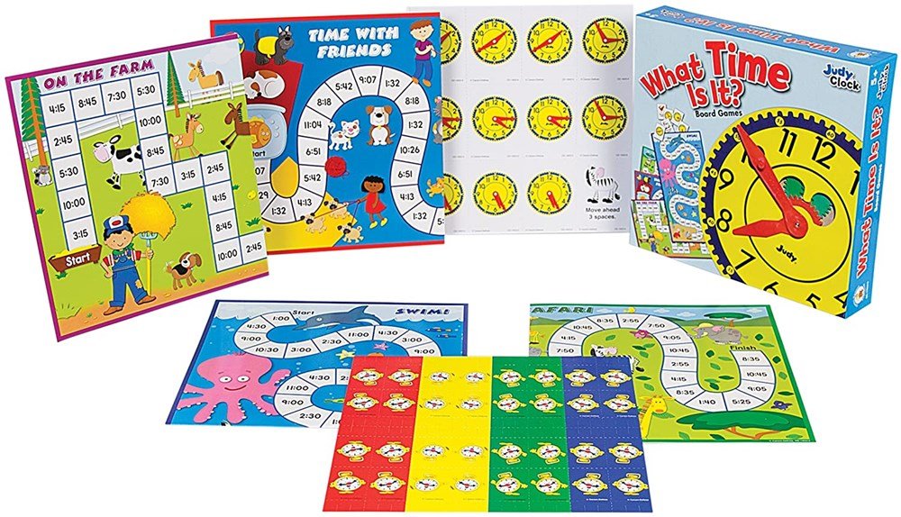 **What Time Is It? 4 Game Set - ABC School Supplies
