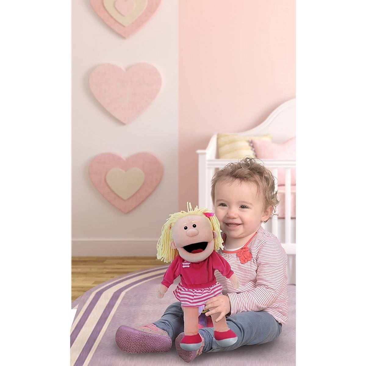 White Girl Hand Puppet With Moving Mouth - ABC School Supplies