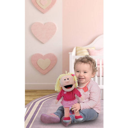 White Girl Hand Puppet With Moving Mouth - ABC School Supplies