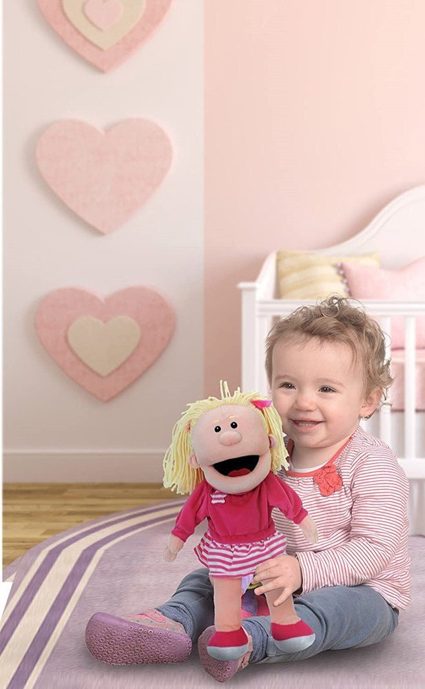 White Girl Hand Puppet With Moving Mouth - ABC School Supplies