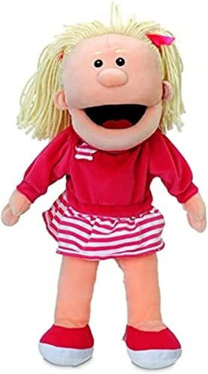 White Girl Hand Puppet With Moving Mouth - ABC School Supplies