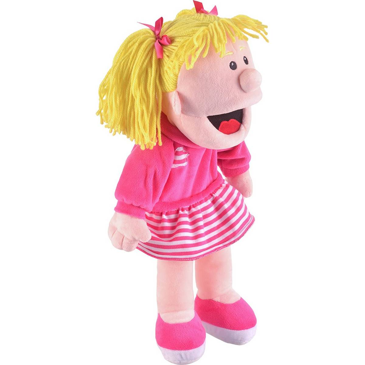 White Girl Hand Puppet With Moving Mouth - ABC School Supplies