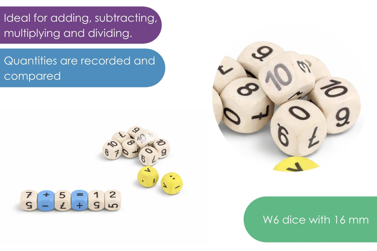 Wissner Number Dice Set of 16 - ABC School Supplies