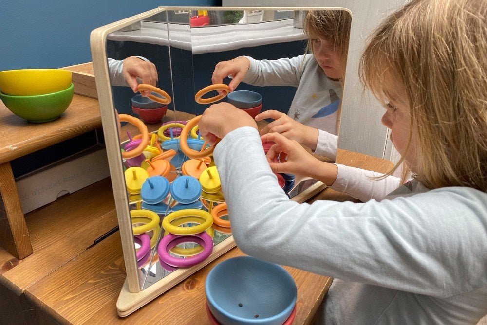 Wooden 4 - Way Mirror - ABC School Supplies