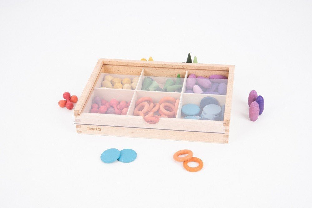 **Wooden 6 Way Sorting Box - ABC School Supplies
