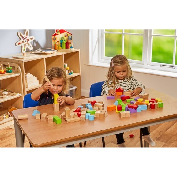 Wooden Blocks Set - 100 Pieces - ABC School Supplies