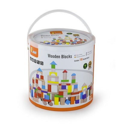 Wooden Blocks Set - 100 Pieces - ABC School Supplies