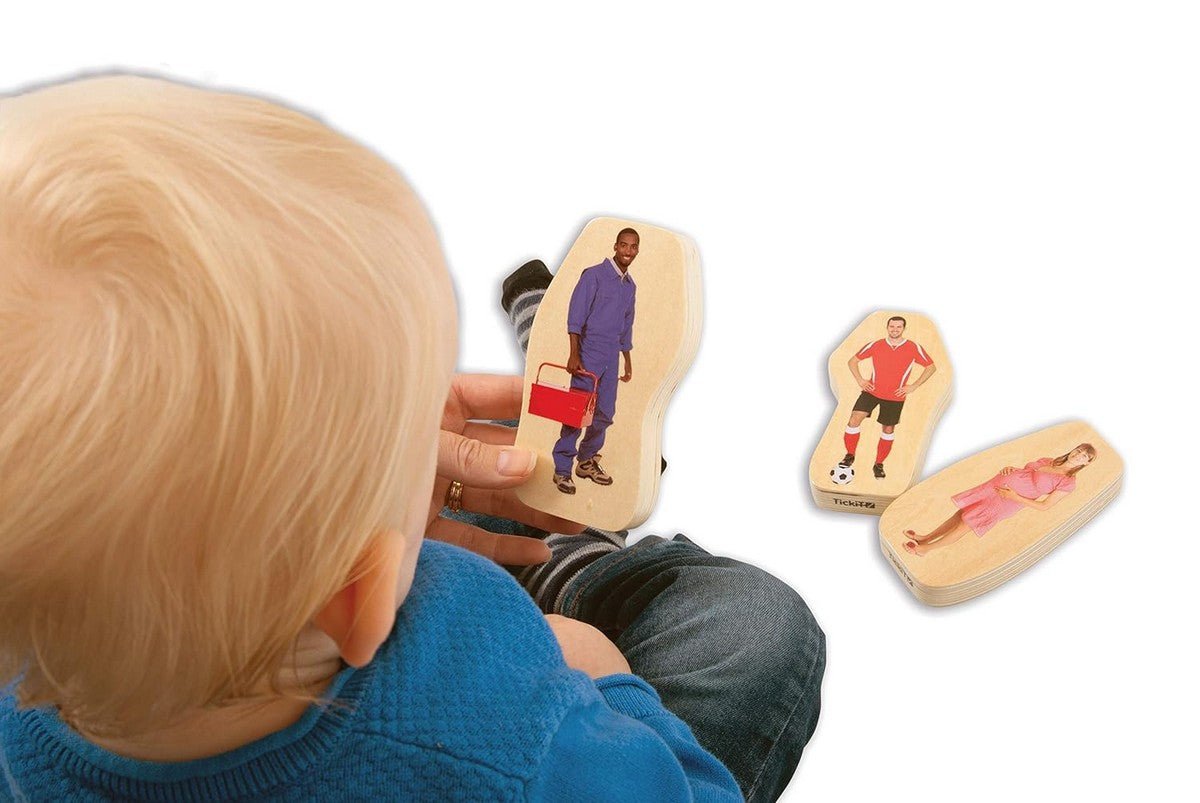 **Wooden Community People Block Set - ABC School Supplies