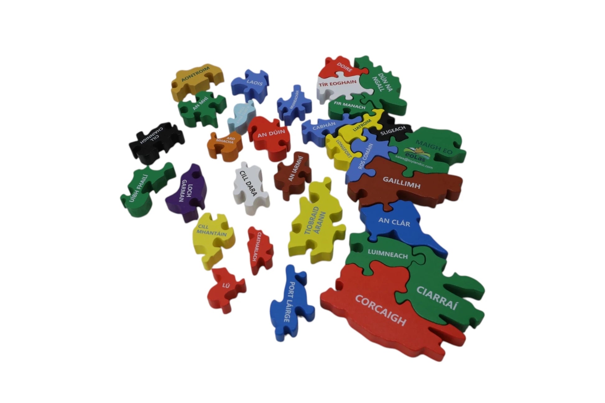 Wooden Counties Of Ireland Jigsaw Puzzle Chunky Pieces - ABC School Supplies